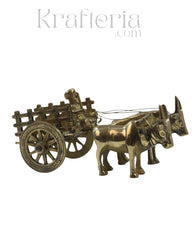 Premium Brass Bullock Cart – Ideal for Gifting & Collectors