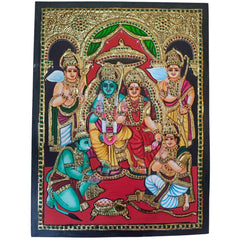 Thanjavur Style Seetha Rama Painting – Classic Cultural Decor