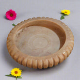Handcrafted Marble Urli – Shallow Decorative Bowl