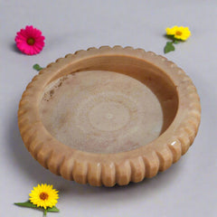 Handcrafted Marble Urli – Shallow Decorative Bowl Jabalpur
