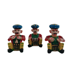 Set of 6 Handcrafted Rajasthani Musician Statues | Ethnic Home Decor maruthi handicrafts