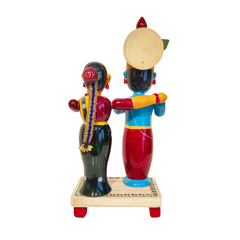 Etikoppaka Radha Krishna Wooden Idol Set