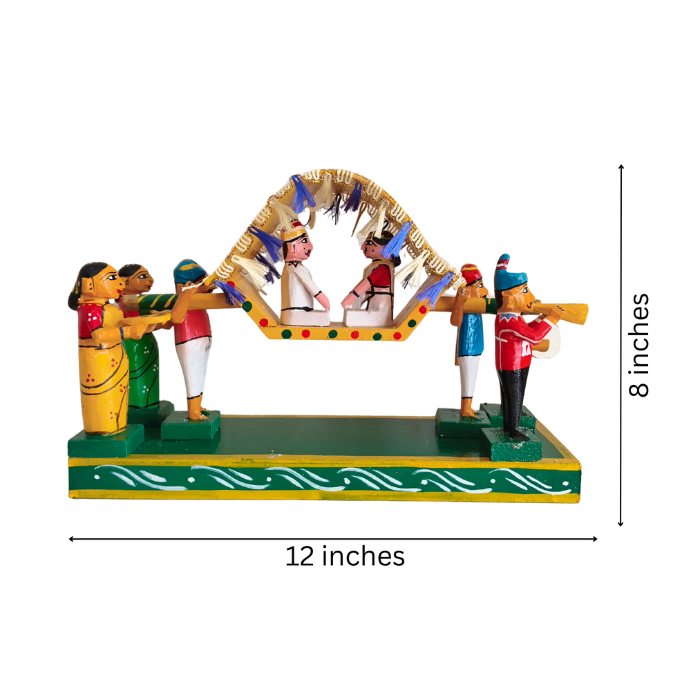 The Bridal Journey - Kondapalli "Pelli Pallaki" Doll Showpiece Kondapalli Lacquerware