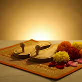 Traditional Wooden Paadukalu – Handcrafted for Pooja Ceremonies