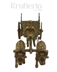 Premium Brass Bullock Cart – Ideal for Gifting & Collectors