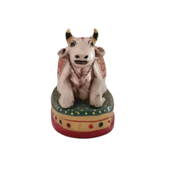 Handcrafted Nandhi Statue | Vibrant Hand-Painted Spiritual Decor