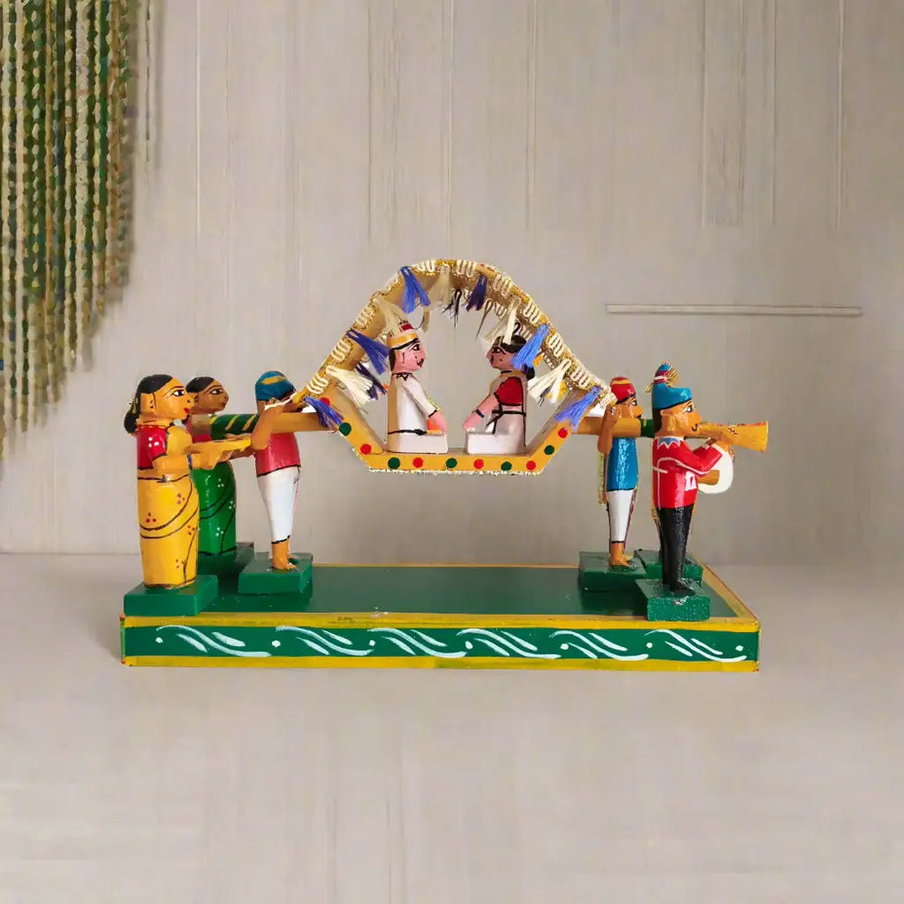 The Bridal Journey - Kondapalli "Pelli Pallaki" Doll Showpiece Kondapalli Lacquerware