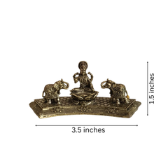 Auspicious Brass Gajalakshmi Idol with Two Elephants – Divine Sculpture