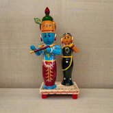 Etikoppaka Radha Krishna Wooden Idol Set
