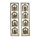 Brass Ashtalakshmi Wall Hanging Panel Set for Home & Temple Decor Wall Art Panel