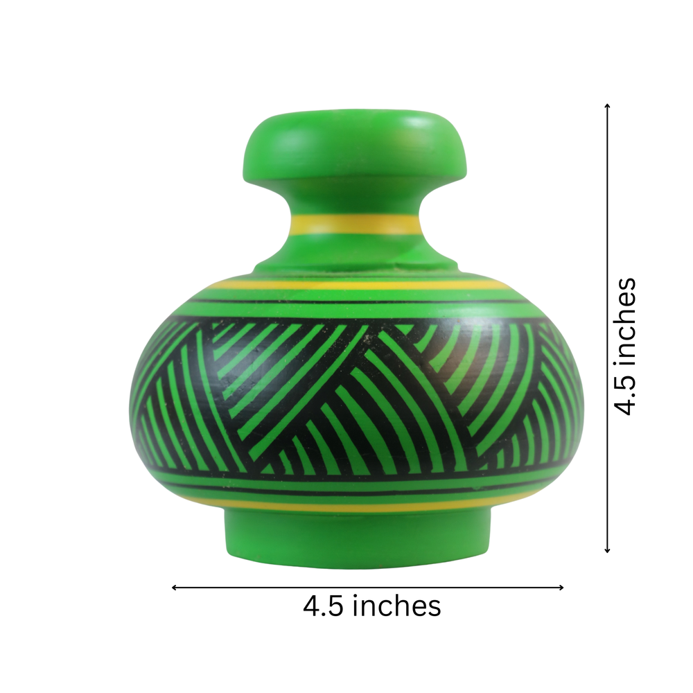 Artistic handcrafted flower vase with eco-conscious paint