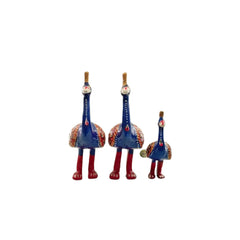 Pair of Metal Hand-Painted Meenakari Peacocks | Decorative Art Set maruthi handicrafts