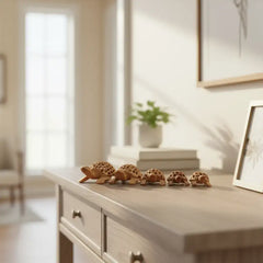 Wooden Jali Tortoise Family – Artisan Carved Traditional Home Decor Wooden Decorative