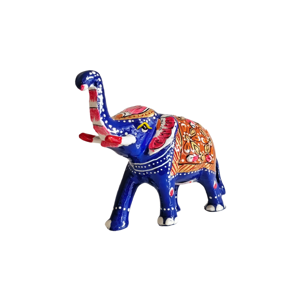 Royal Meenakari Elephant – Handcrafted Symbol of Prosperity and Artistry Metal Home Decorates