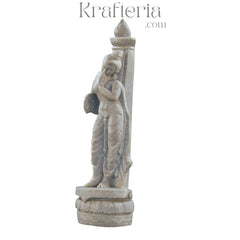 Apsara Sculpture – Graceful Celestial Dancer in Stone Soft Stone