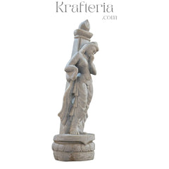 Apsara Sculpture – Graceful Celestial Dancer in Stone Soft Stone