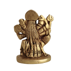 Handcrafted Brass Idol of Maa Durga (The Warrior Goddess) Riding Her Lion Vahana