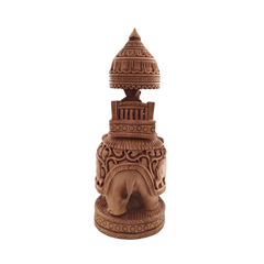 Hand-Carved Wooden Ambari Elephant | Traditional Indian Decor