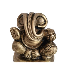 Brass Ganesha Idol: Remover of Obstacles and Bringer of Fortune Brass Ware