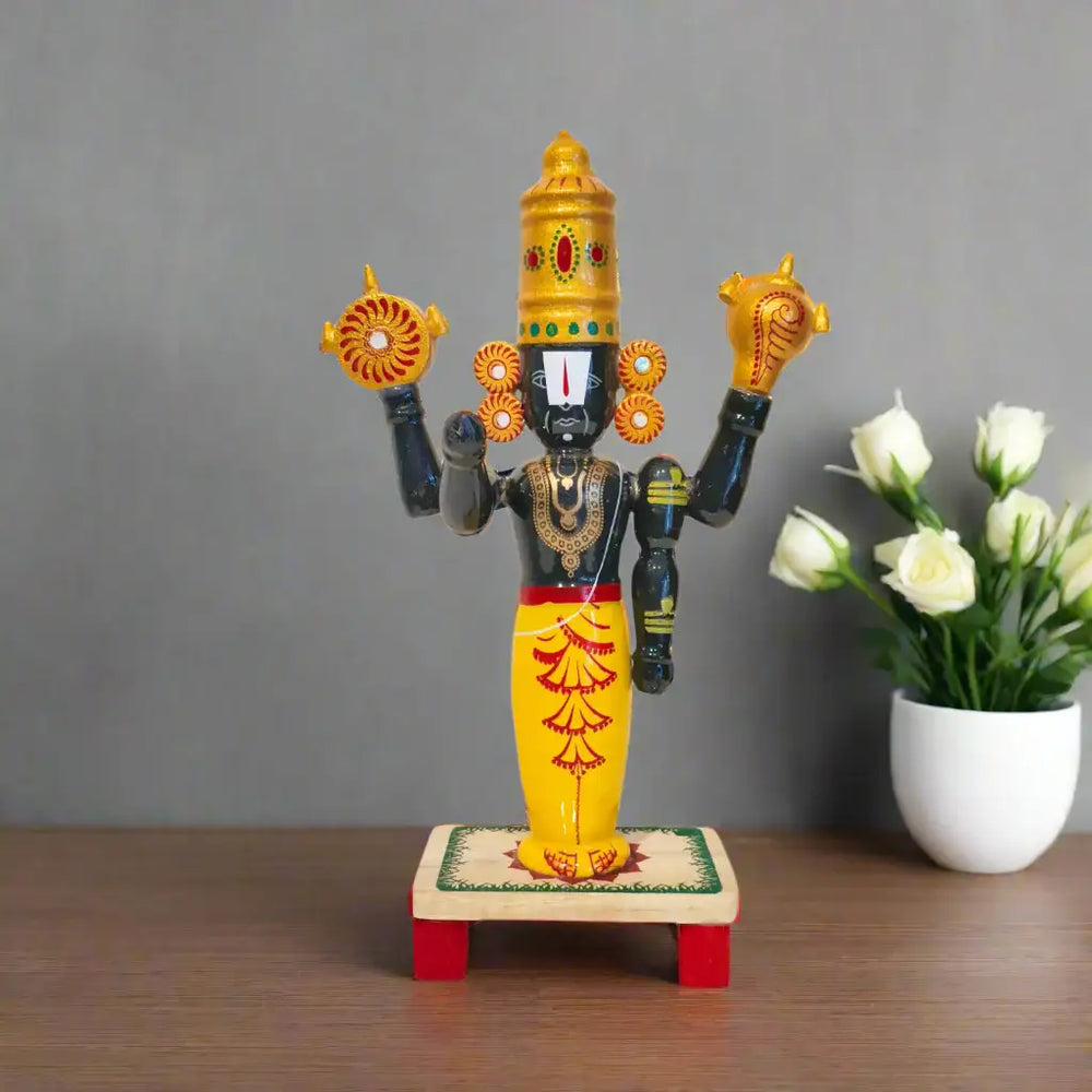 Authentic Etikoppaka Balaji - Lacquer-ware Divine Figurine Etikoppaka Lacquerware