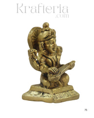 Brass Goddess Saraswathi Idol for Spiritual and Educational Spaces