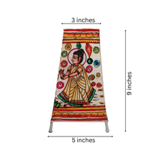 Divine Buddha with Floral Motifs – Leather Puppetry Art | Bed Lamp