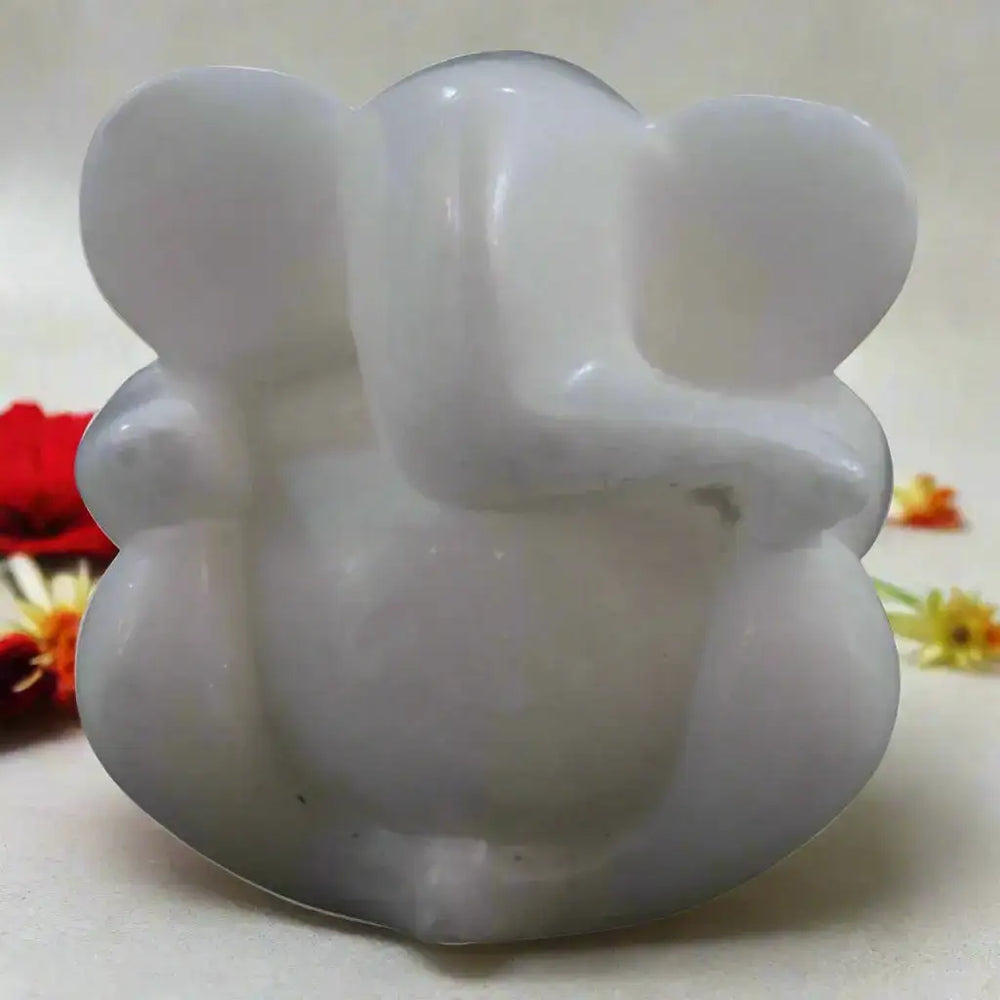 Handcrafted Marble Ganesh Idol – Divine Home Decor Marble Soft Stone