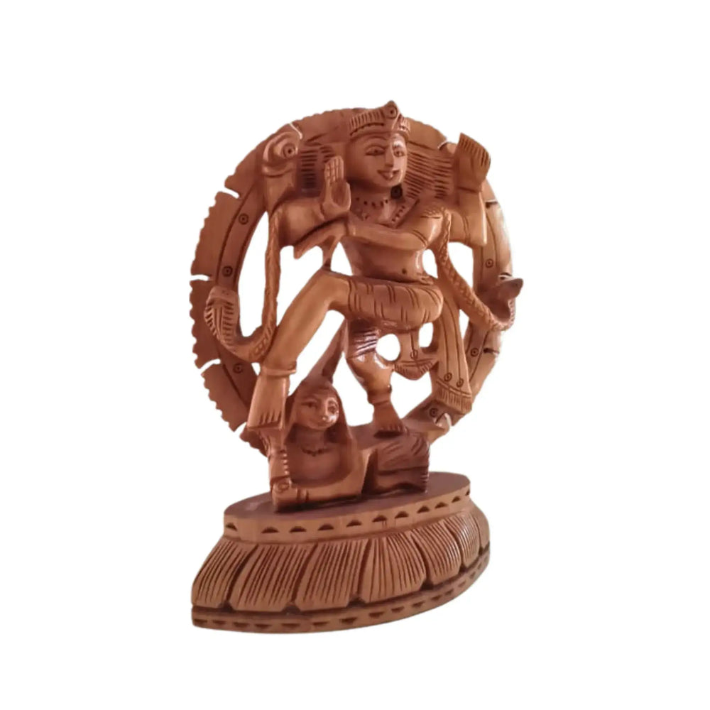 Intricately Carved Wooden Nataraja | Lord Shiva Cosmic Dance Statue maruthi handicrafts