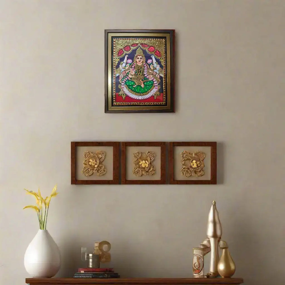Beautiful Laxmi Devi Thanjavur Painting – Timeless Indian Craft Paintings
