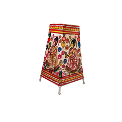 Divine Buddha with Floral Motifs – Leather Puppetry Art | Bed Lamp