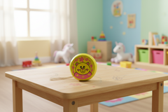 Handcrafted wooden spinner toy for kids play