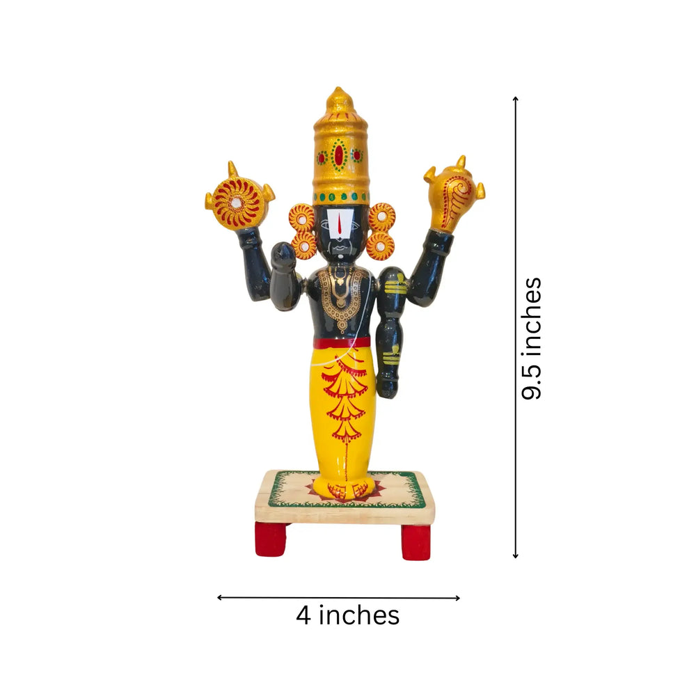 Authentic Etikoppaka Balaji - Lacquer-ware Divine Figurine Etikoppaka Lacquerware