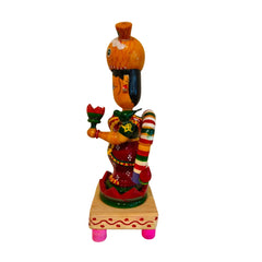 Sacred Etikoppaka Goddess Lakshmi Figurine – Folk Art Wooden Craft Etikoppaka Lacquerware