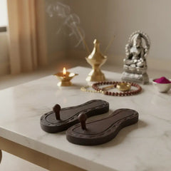 Traditional Wooden Paadukalu – Handcrafted for Pooja Ceremonies Accessories