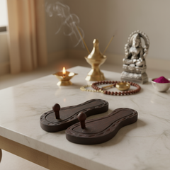 Traditional Wooden Paadukalu – Handcrafted for Pooja Ceremonies