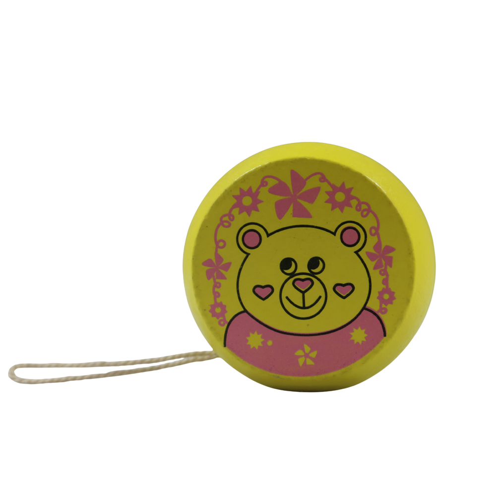 Traditional wooden spinner plaything handmade for children