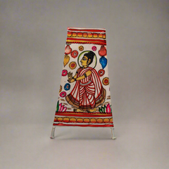 Divine Buddha with Floral Motifs – Leather Puppetry Art | Bed Lamp