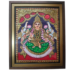 Beautiful Laxmi Devi Thanjavur Painting – Timeless Indian Craft