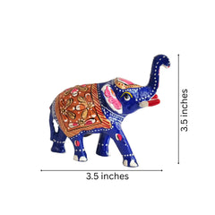 Royal Meenakari Elephant – Handcrafted Symbol of Prosperity and Artistry Metal Home Decorates