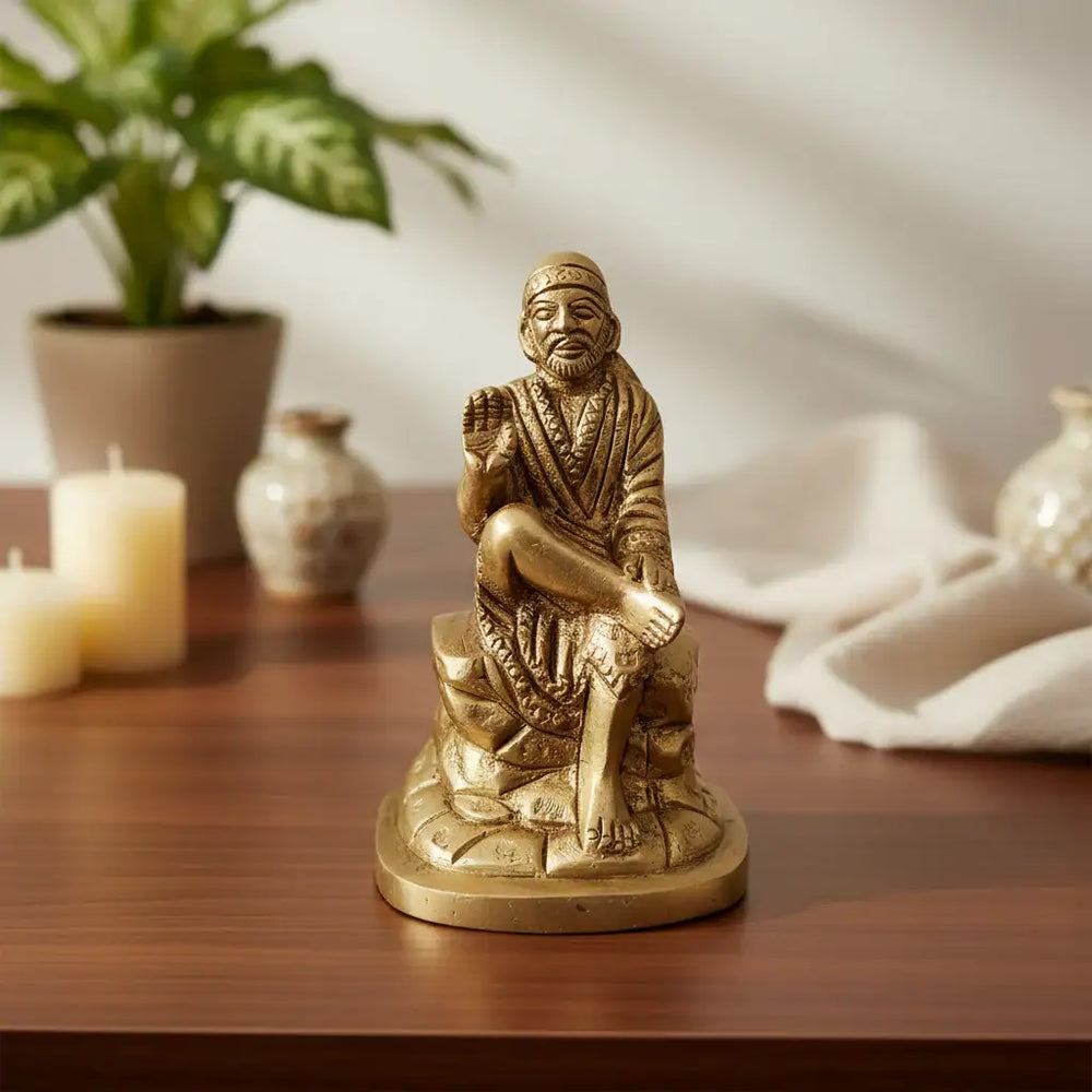 Brass Sai Baba Idol: Symbol of Love, Compassion, and Universal Faith Brass Ware