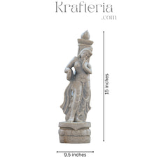 Apsara Sculpture – Graceful Celestial Dancer in Stone