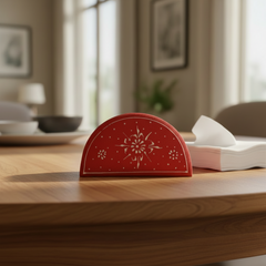 Decorative Wooden Tissue Holder | Hand-Painted Rustic Style