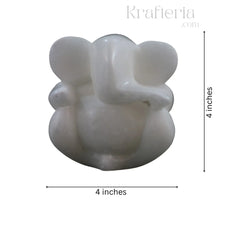 Handcrafted Marble Ganesh Idol – Divine Home Decor Marble Soft Stone