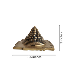 Solid Brass Shri Yantra (Shree Chakra) Meru | Auspicious Pooja & Vastu Prosperity Symbol