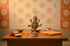 Brass Vishnu Idol – Four-Armed for Pooja & Home Decor Brass Ware