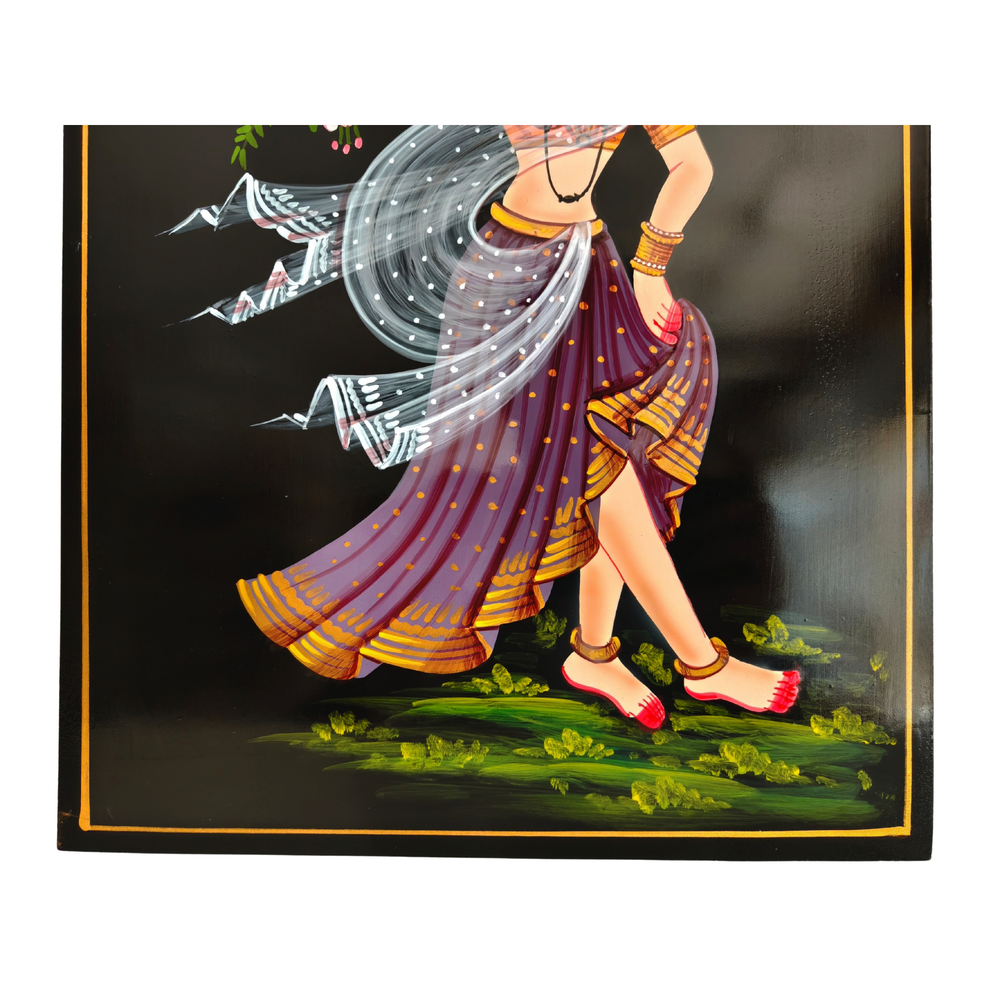 The Village Lady with Water Pot - Nirmal Painting