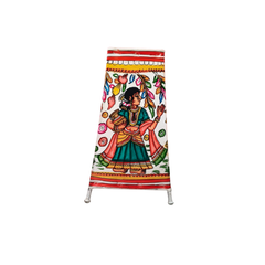 Eternal Love – Radha Krishna Leather Painting | Bed Lamp