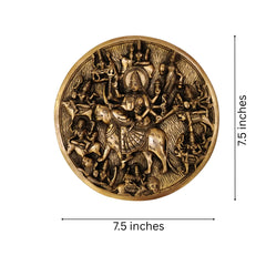 Vishnu Avatar and Goddess Durga in the center Brass Ware