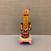 Sacred Etikoppaka Goddess Lakshmi Figurine – Folk Art Wooden Craft