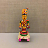 Sacred Etikoppaka Goddess Lakshmi Figurine – Folk Art Wooden Craft Etikoppaka Lacquerware